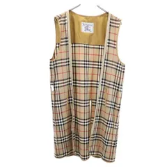 バーバリーズ 90s ライナー チェック柄 ジャケット 9AR ベージュ×黒×赤 Burberrys レディース 【中古】  【230315】