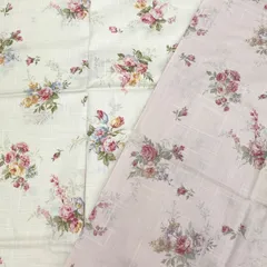 Y-1084 1m2色 バラブーケ柄 キナリ・ピンク YUWA廃番