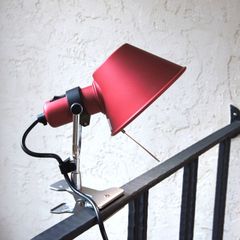 クリップライト クリップランプ  MODO クリップライト レッド LED電球30W相当昼白色付 新品