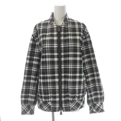 エンポリオアルマーニ EMPORIO ARMANI 中綿ジャケット ブルゾン ジャンパー ジップアップ チェック 1 S 黒 ブラック 白 ホワイト グレー /SI5のサムネイル