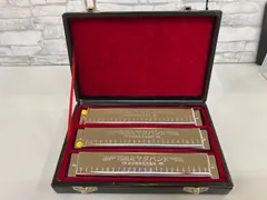 レトロハーモニカ　3点まとめ売り　サカホーン・アポロン・ミヤタメダルハーモニカ TOMBO No.1204KN C調 4穴/8音 (ゴールド) べビーハーモニカ