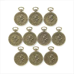 ミール皿【a26 アンティーク】10個セット ラウンド 兎 うさぎ 型枠 モールド UVライト ストラップ キーホルダー チャーム クレイ ネックレス ペンダント ハンドメイドアクセサリーパーツ