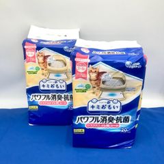 大特価【新品・未開封品】【2個】キミおもい パワフル消臭・抗菌 システム ネコ トイレ用 シート 3-4日用 (20枚入) ねこ  RT 0703ML024 0120240528104597