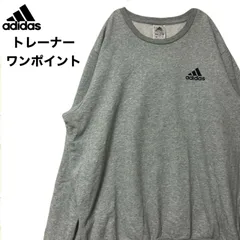 adidas　アディダス　トレーナー　ワンポイント　グレー