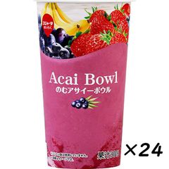 【24本】（冷蔵）スジャータ めいらく のむアサイーボウル 200g 果汁飲料 カップ