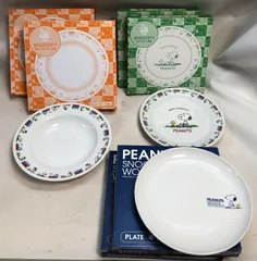 未使用◇スヌーピー　スープ皿　平皿　絵皿　6枚セット　非売品