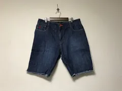 本物クイックシルバーQuicksilverコットンデニムショートパンツメンズサーフアメカジミリタリーストリートスケーターワークビジネススーツモードゴルフドレス青ブルー32M