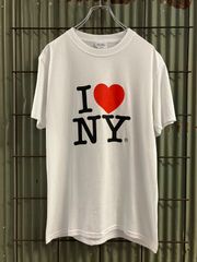 Old I ♡ NY Print T-Shirt アイラブニューヨーク　プリントTシャツ　カットソー　Y2K