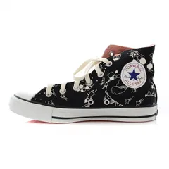 コンバース CONVERSE POU DOU DOU bon voyage柄 ALL STAR オールスター ハイカットスニーカー シューズ ロゴ 総柄 US6 25cm 黒 ブラック /BB ■OFのサムネイル