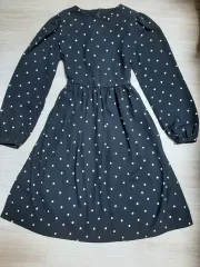 新品 かわいい ベビードール ドット ワンピース パフスリーブ