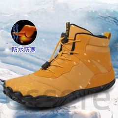 スノーブーツ レディース 登山靴 メンズ スニーカー トレッキングブーツ 23.0-28.0cm 厚底 ハイカット 防水 防寒 シューズ 裏起毛 スノトレ 耐滑 耐油 軽量 滑り止 冬 イエロー