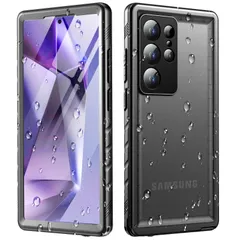Samsung Ultra用」 24 ケース「完全防水/防塵/海/お風呂/水中/QI充電/人気/S S24Ultra用 ギャラクシーS24ウルトラ用ケース 防水ケース「耐衝撃/360度/全面/両面/米軍/カメラ保護/ストラップ付き」 Ultra用 Ultra用