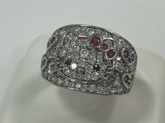 ノンブランドジュエリー ハローキティモチーフリング K14WG K14ホワイトゴールド 【中古】 【リング】 【送料無料】