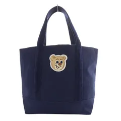 フェイラー ラブラリー テディ トートバッグ ネイビー 大　Ｌ ラブラリー バイ フェイラー ネイビー トート テディ オールド