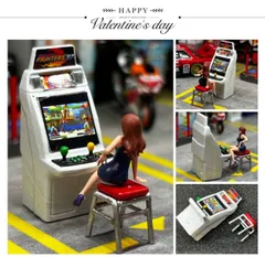 ミニチュア☆1/64☆フィギュアに☆ゲームセンター筐体4台