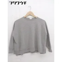 ◇ URBAN RESEARCH DOORS スリット ウール ニット 長袖 セーター サイズOne グレージュ レディース  【中古】 【1112150004742】