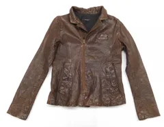 極美品 Jena ジェナ ライダース レザー ジャケット 羊革 リアル ベージュ 極美品 Jena ジェナ ライダース レザー ジャケット 羊革 リアル