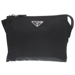 ✨近年モデル 極美品✨ プラダ クラッチバッグ テスートナイロン ラバーロゴ 黒 2025年最新】PRADA レディース クラッチバッグの人気アイテム