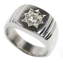 Pt900プラチナ リング・指輪 ダイヤモンド0.55ct 21号 26.5g メンズ 中古