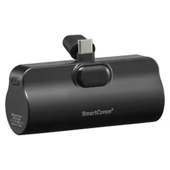 モバイルバッテリー(5000mAh/スマホ充電1回/直挿しタイプ/USB CtoCケーブル付/ブラック) (SMP-PI50-K)