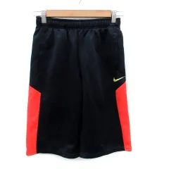 ナイキ NIKE ジャージ ショートパンツ ハーフパンツ 短パン ロゴ刺繍 L 150～160cm 紺 ネイビー オレンジ /HO35 男の子