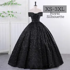 パーティードレス ナイトドレス ドレス ブラック オフショルダー 結婚式 大きいサイズ 謝恩会 XS S M L XL LL 2XL XXL 3XL XXXL 紐タイプ 姫系 プリンセス 豪華 パーティー 発表会 ロング丈 ガーリー