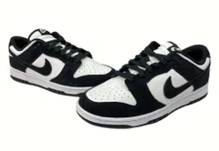 ナイキ NIKE 24年製 DUNK LOW RETRO SE SUEDE PANDA ダンク レトロ ロー スウェード パンダ スケボ シューズ 白 黒 FQ8249-100 メンズ靴 スニーカー ブラック 27cm 104S-695
