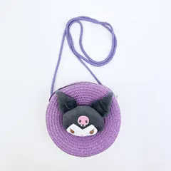 サンリオ クロミ ストロー素材ラウンド製ショルダーバッグ かごバッグ Sanrio