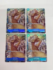 079[PK]Y141(カード) やや傷や汚れあり イナズマ EB01-022 SR パラレル 4枚セット ワンピースカード6/26出品