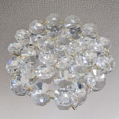 新品 キラキラ シャンデリア 補修ビーズ 透明 クリア 18㎜ 400個 クリスタルガラス製　デコトラ レトロ トラック用シャンデリア C0755D