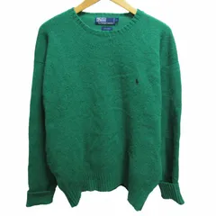 ポロ バイ ラルフローレン Polo by Ralph Lauren ヴィンテージ 90's ニット セーターポニー 刺繍 長袖 緑 グリーン LL 0903 IBO56