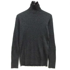 コムサメン COMME CA MEN リブ ニット タートルネック セーター 長袖 ウール混 チャコールグレー M 07-34KP12のサムネイル