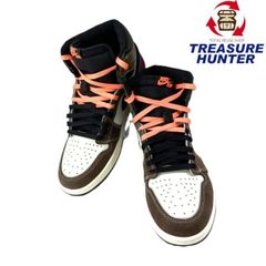 NIKE(ナイキ)　エアジョーダン 1　レトロハイ OG ハンドクラフテッド　DH3097-001  28cm ブラック×ブラウン×ダークチョコレート×グリーン 【101060794003】