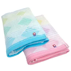 【迅速発送】今治(Imabari) タオル スクエア バスタオル 60×120cm アソート 2枚セット 国産 綿100% 薄手 吸水 速乾 普段使い