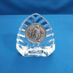 ガラス製記念楯  サッカー　シルバー　FujiPrize　XKF-6028C