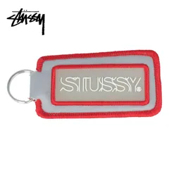 STUSSY KEYHOLDER ステューシー キーリング キーホルダー キーホルダー　グレー/レッド 80's 90's レア品 ビンテージ【ネコポス】のサムネイル