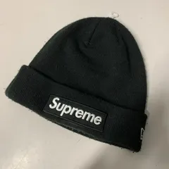 【むつ79-1205】Supreme × NEWERA BOX LOGO Beanie BLACK【併売】
