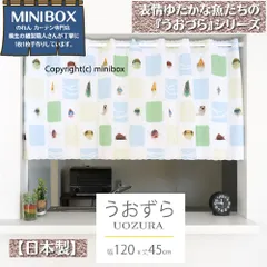 【MINIBOX のれん制作工房 正規販売店舗】【匿名配送ネコポス 送料無料】カフェカーテン「うおづらタイル」幅120×丈45cm【日本製】金魚 UOZURA 熱帯魚 さかな フォト 写真 暖簾 間仕切り 家紋 タペストリー ポスター