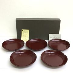 未使用品 山田平安堂 ヤマダヘイアンドウ 60-204 銘々皿 捻梅 お皿5枚セット 茶道具 和食器 ※外箱あり