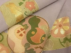 付下げ 岩田治郎 モノトーン 叩き染 竹柄 竹屋町刺繍 ガード加工 K-3434着物のわびさび