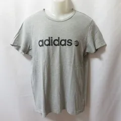 古着 メンズL adidas neo/アディダスネオ Tシャツ 半袖 スポーツMIX カジュアル グレー/ブラック E98066 fg4554