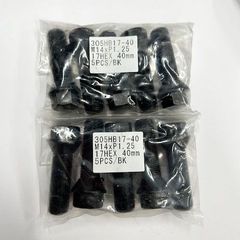 60°テーパー座 M14 P1.25 首下40mm 17HEX ブラック 10本 日本製