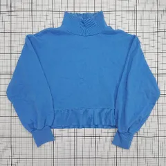 ◇ ⊇ ユナイテッドアローズ シンプル系 長袖 ハイネック プルオーバー カットソー サイズF ライトブルー系 レディース E  【1508200022925】