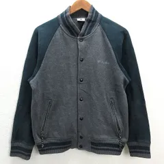 y■コロンビア/COLUMBIA スウェットスタジャン■灰/黒【メンズM】MENS/160【中古】