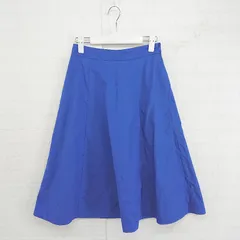 ◇ NATURAL BEAUTY BASIC 膝下丈 フレア スカート サイズS ブルー系 レディース E  【1303200005554】