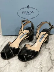 PRADA☆プラダ☆エナナメル ラウンドトゥ ゴム ストラップ