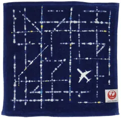 丸眞 ハンドタオル JAL 日本航空 25×25cm 夜間飛行 綿100% 6205001900