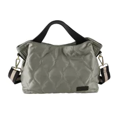 ☆ スモークグリーン/ブラック ☆ LIZDAYS キルティングナイロンショルダーバッグ トートバッグ レディース キルティング ショルダーバッグ ハンドバッグ 鞄 かばん バッグ バック 斜めがけ 大人 軽い 軽量 通勤 通学 おしゃれ きれいめ 肩掛け