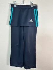 adidas アディダス キッズ スカッツ付きパンツ 120cm ネイビー Climalite