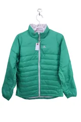 【美品】adidas(アディダス) ダウンジャケット 緑 レディース M ゴルフ用品 2412-1092 中古
